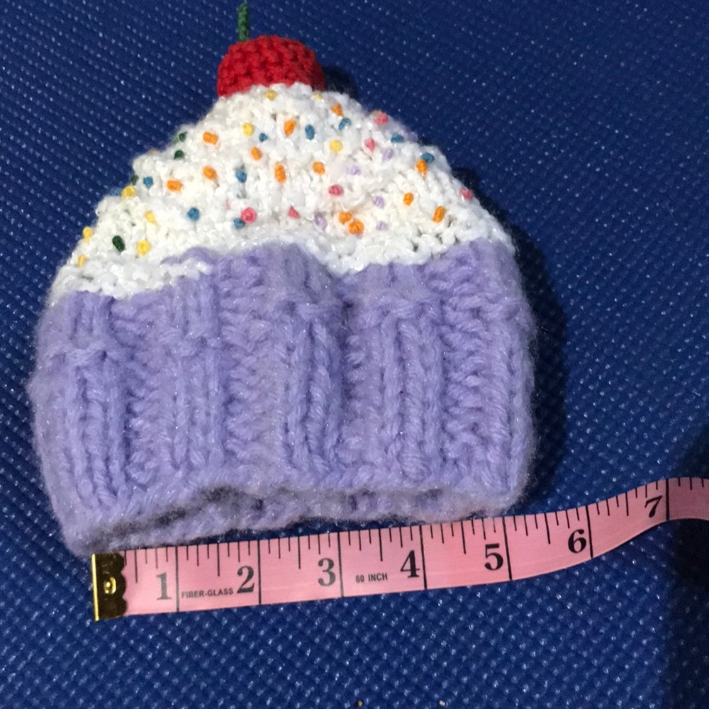 !!!HP!!! Baby Hat With a Cherry on Top - Picture 3 of 4